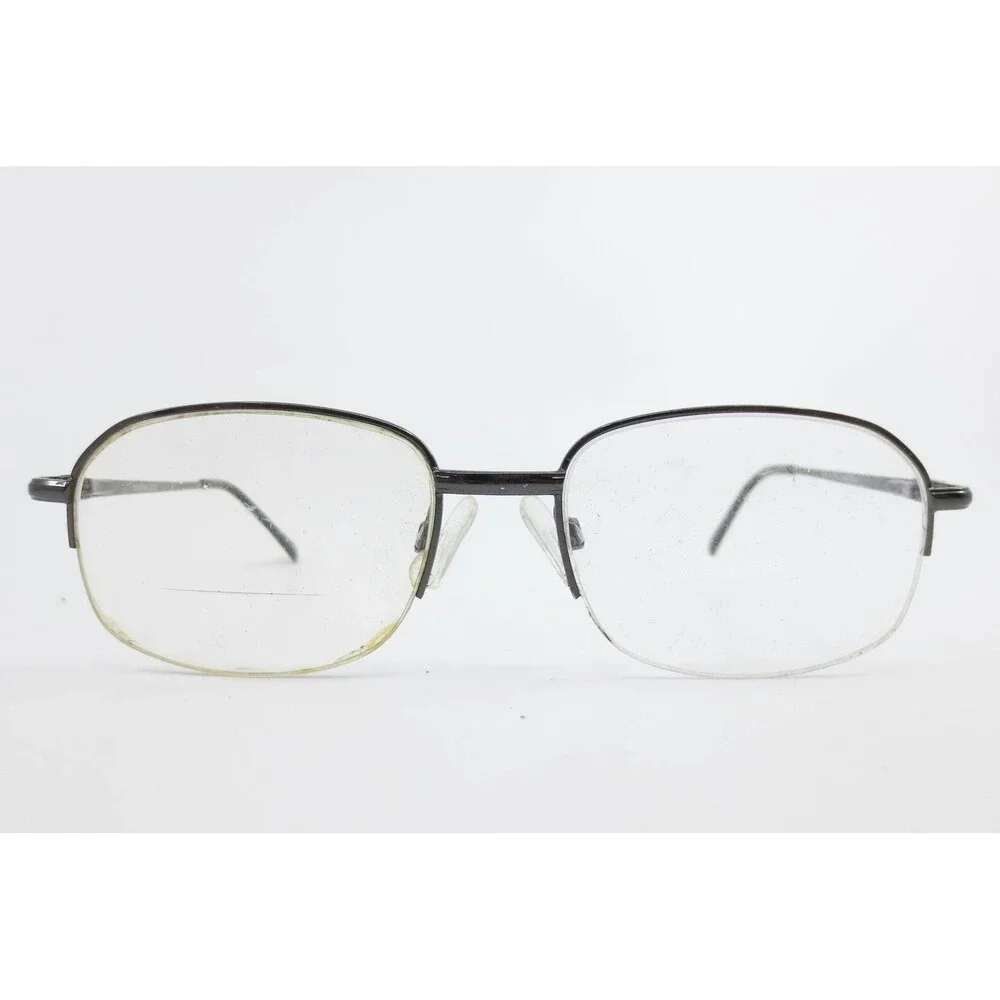 Modern Greg Eyeglasses Gunmetal Semi Rimless Metal Frames 54-16-145 36712